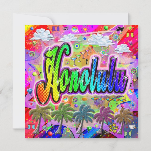 Cartão de Férias Honolulu Vista Express (Frente)