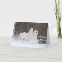 Cartão de Férias Horses em Execução