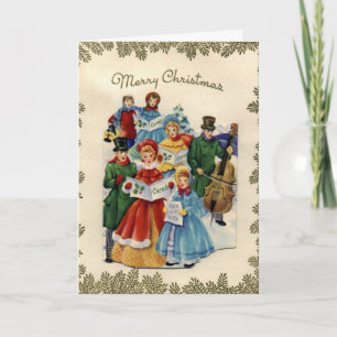 Cartão de Férias KRW Vintage Carolers