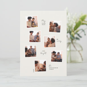 Cartão de férias mínimo de sete fotos