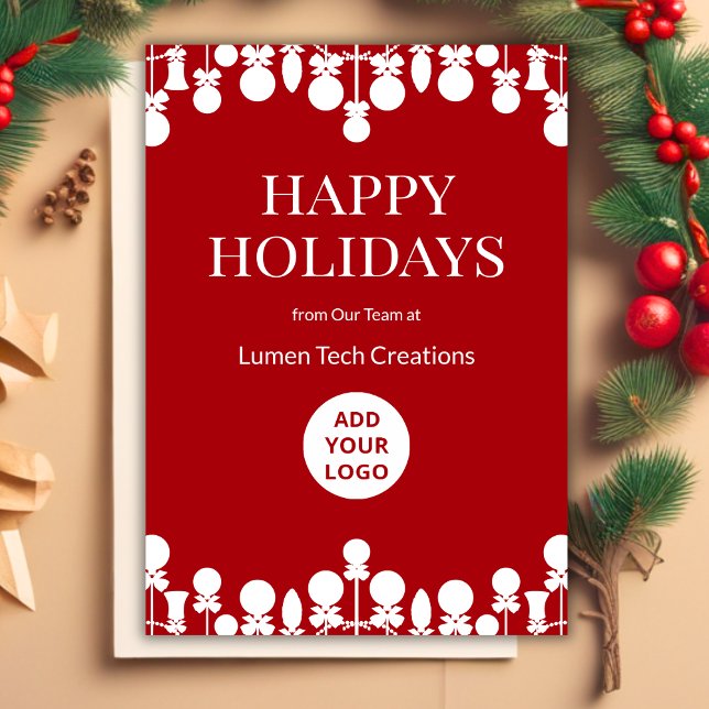 Cartão de Férias Moderno da Equipe | Seu logotipo  (Criador carregado)