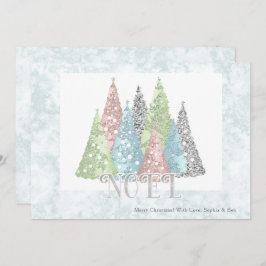 Cartão de Férias Moderno das Árvores de Natal Noel