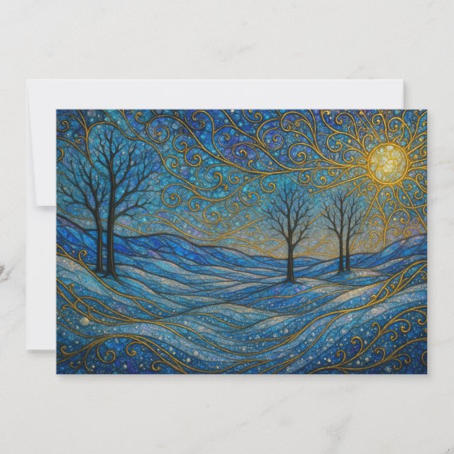 Cartão de Férias Moderno Elegante Caprichoso Único (Frente)