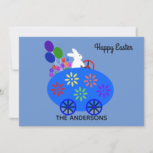 Cartão de Férias Nº 2 - Coelhinho de Páscoa (Frente)