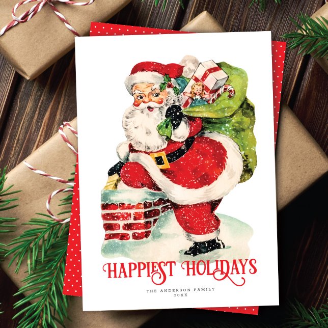 Cartão de Férias Não Fotográficas para Papais noei (Criador carregado)