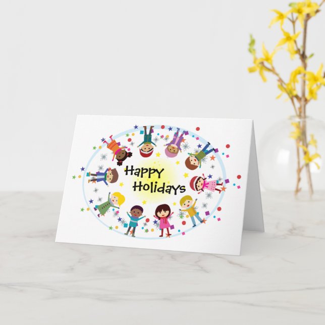 Cartão de Férias para Crianças (Flor Amarela)