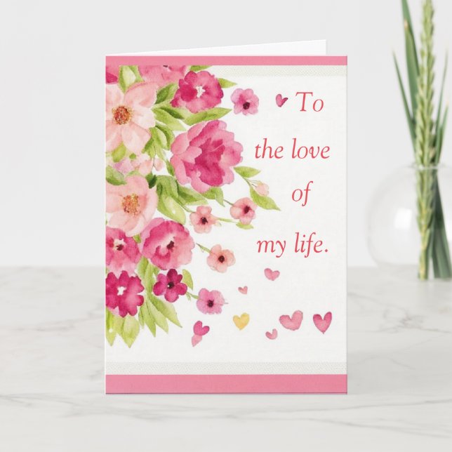 Cartão de Férias Para o Amor da Minha Vida (Frente)