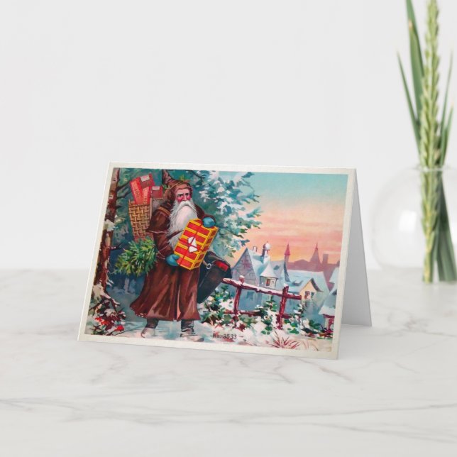 Cartão de Férias para Papais noeis com Raiva do Mu (Frente)