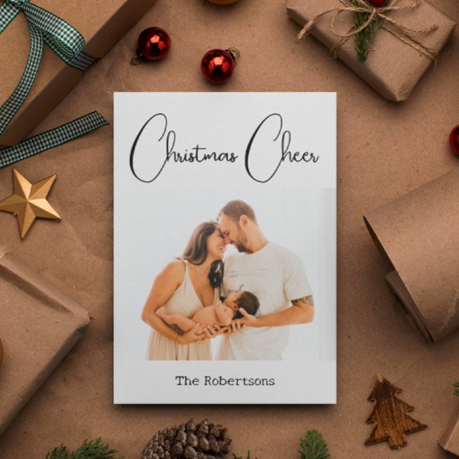 Cartão de Férias Personalizadas de Natal Cheer (Criador carregado)
