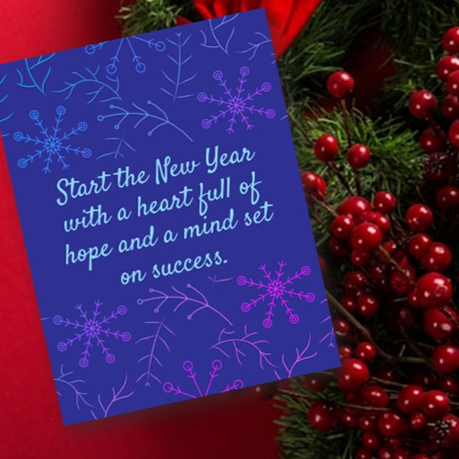 Cartão de Férias Plana de Natal com Floco de Neve  (Criador carregado)