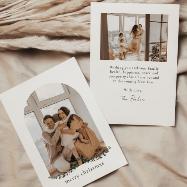 Cartão de Férias Planas de Natal Moderno e Minimal (Criador carregado)