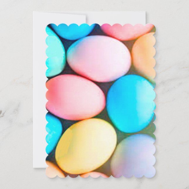 Cartão de Férias Planas de Ovos de Páscoa (Frente)