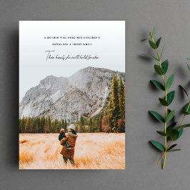 Cartão de Férias Plano com Citação Sincera do Dia 