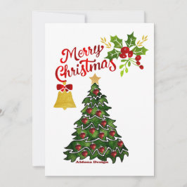 Cartão de Férias Plano da Árvore de Natal
