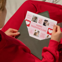 Cartão de Férias Plano de Colagem de 5 Fotos do Di