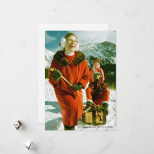 Cartão de férias plano "JOY TO THE WORLD"