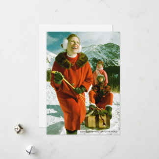 Cartão de férias plano "JOY TO THE WORLD"