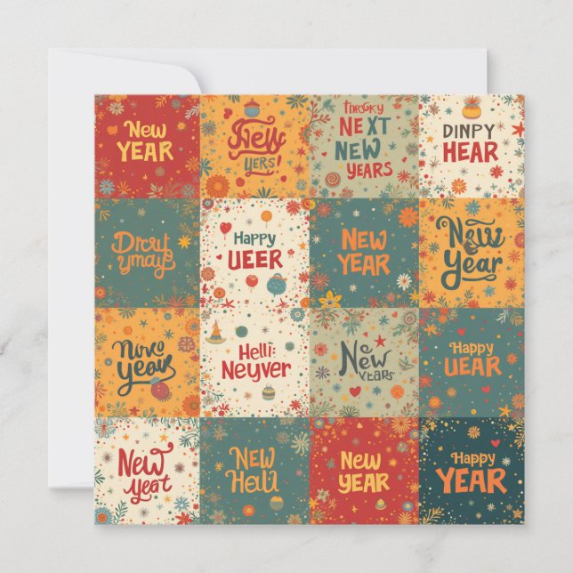 Cartão de Férias Plano para o Ano Novo (Frente)