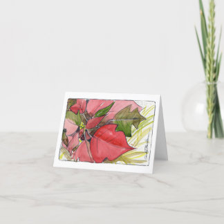 Cartão de Férias Poinsettia