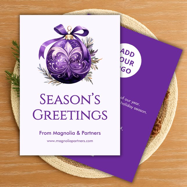 Cartão de Férias Profissional | Logotipo e site (Criador carregado)