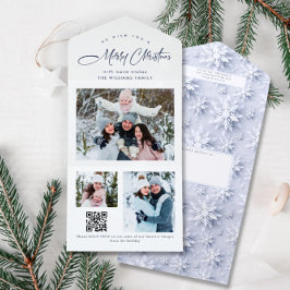 Cartão de Férias QR de Saudação de Foto do Natal 3