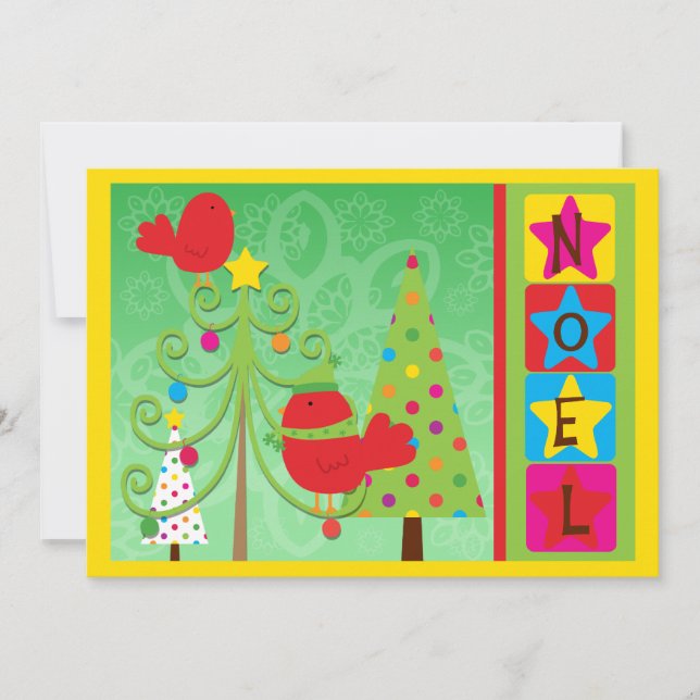 Cartão de Férias Red Cardinal Personalizável (Frente)