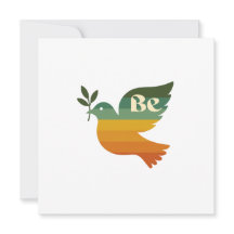 Cartão de Férias Retro Boho Be Peace