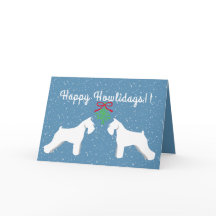 Cartão de Férias Schnauzer Personalizável