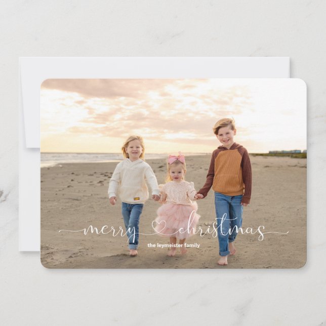 Cartão de Férias Simplesmente Nós com Duas Fotos (Frente)