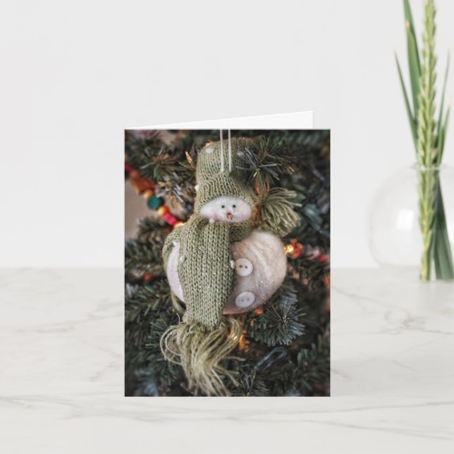 Cartão de Férias Sparkly Snowman (Frente)