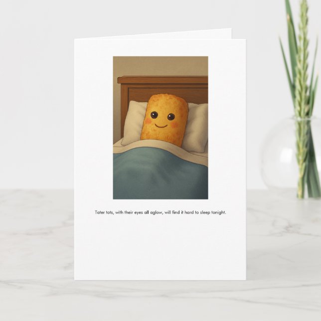 Cartão de férias Tater Tots (Frente)