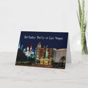Cartão de Festa de Aniversário em Las Vegas