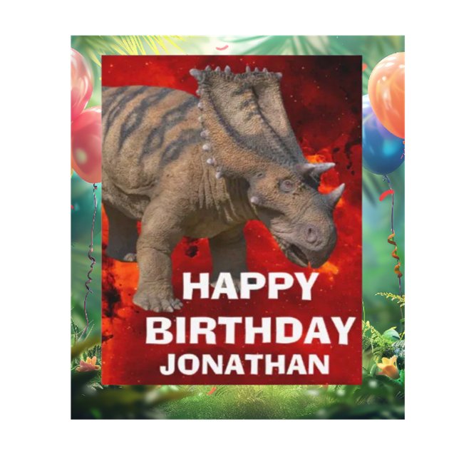 Cartão de FESTA DE ANIVERSÁRIO para crianças bonit (Imagine the look on their face when they receive this dino-mite card )
