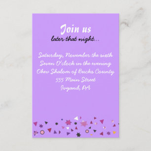 CARTÃO DE FESTA DE BAT MITZVAH ÁRVORE DA VIDA ABST