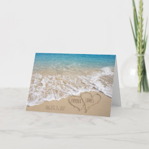Cartão de festa de casamento personalizado Beach H
