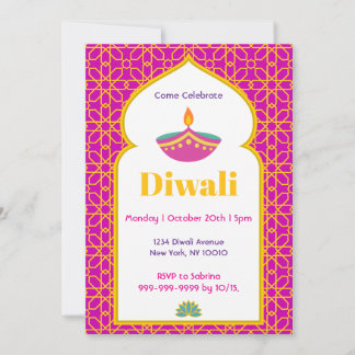 Cartão de Festa de Convite Diwali