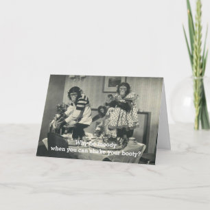 Cartão de festa de macaco humorístico