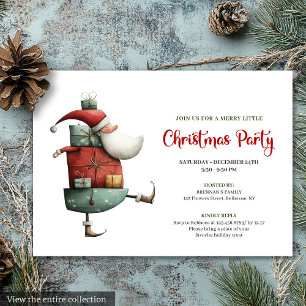 Cartão de festa de Natal em aquarela do Papai Noel