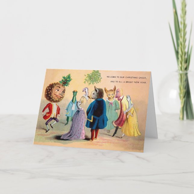 Cartão de Festa de Natal Odd Vitoriano (Frente)