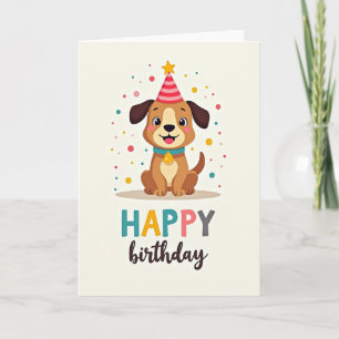 Cartão de Festa do Cachorrinho Caprichoso