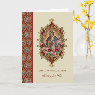 Cartão de Festa Religiosa Virgem Maria Guadalupe E