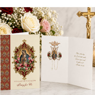 Cartão de Festa Religiosa Virgem Maria Guadalupe E