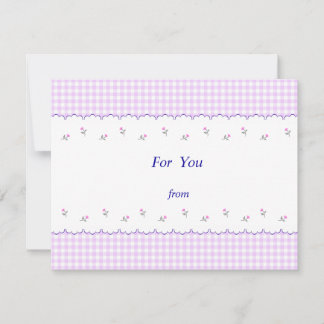 CARTÃO DE FESTIVIDADES 文字 カスタマイズ 野ばら チェック ピンク