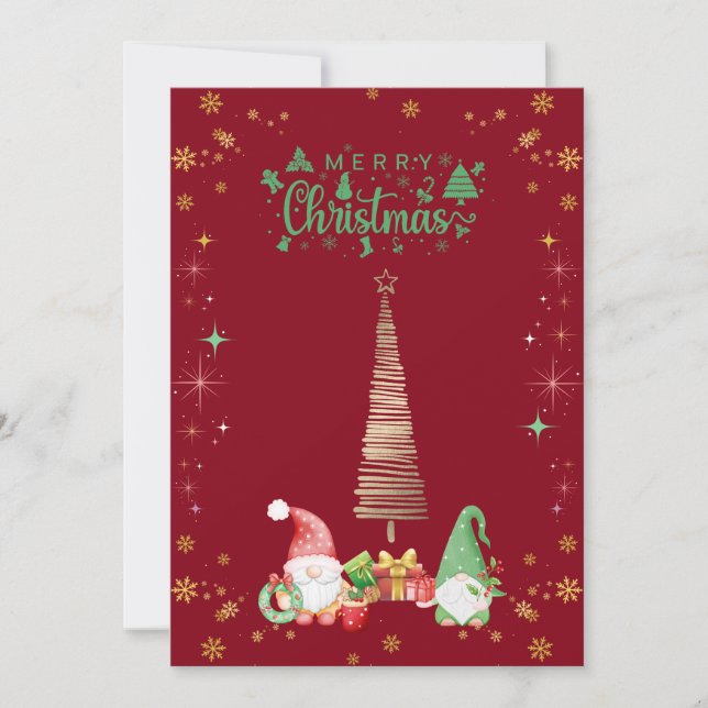 CARTÃO DE FESTIVIDADES 赤色かわいいサンタさんクリスマスカード♡  (Frente)