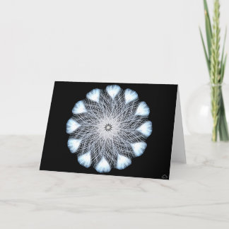 Cartão De Festividades 0101 Peacock Snowflake 2, Note Card
