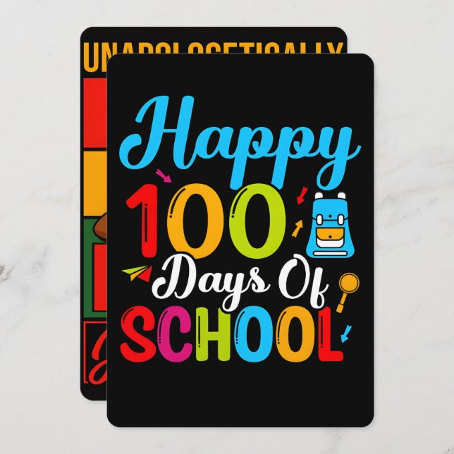 Cartão De Festividades 100 Days Learning Black History 2026 Poster  (Frente/Verso)