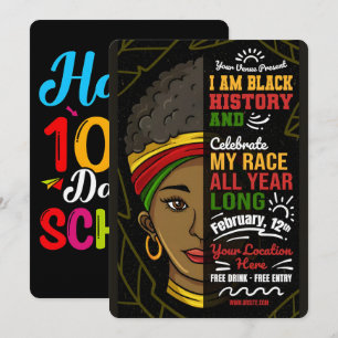 Cartão De Festividades 100 Dias de Aprendizado da História Negra 2026