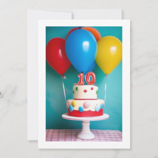 Cartão De Festividades 10 anos
