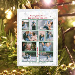 Cartão De Festividades 10 Fotos - Letra Collage - Cute Elegante Personali<br><div class="desc">Cartão de colagem artístico, elegante e bonito da família de Natal com dez imagens personalizadas, e os textos "Feliz Natal" "e Feliz ano novo 20YY" "Em gratidão" "Sam, Jean & Joanna Jacobson" (certifique-se de personalizar o ano e os nomes!). Com um leve e moderno esprinkle de flocos de neve brancos...</div>