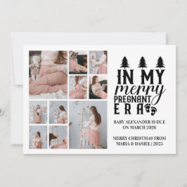 Cartão De Festividades 10 Photo In My Merry Pregnant Era Christmas